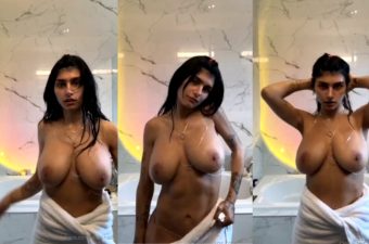 Thumbnail for Mia Khalifa Bathroom Titty Tease Video Leaked